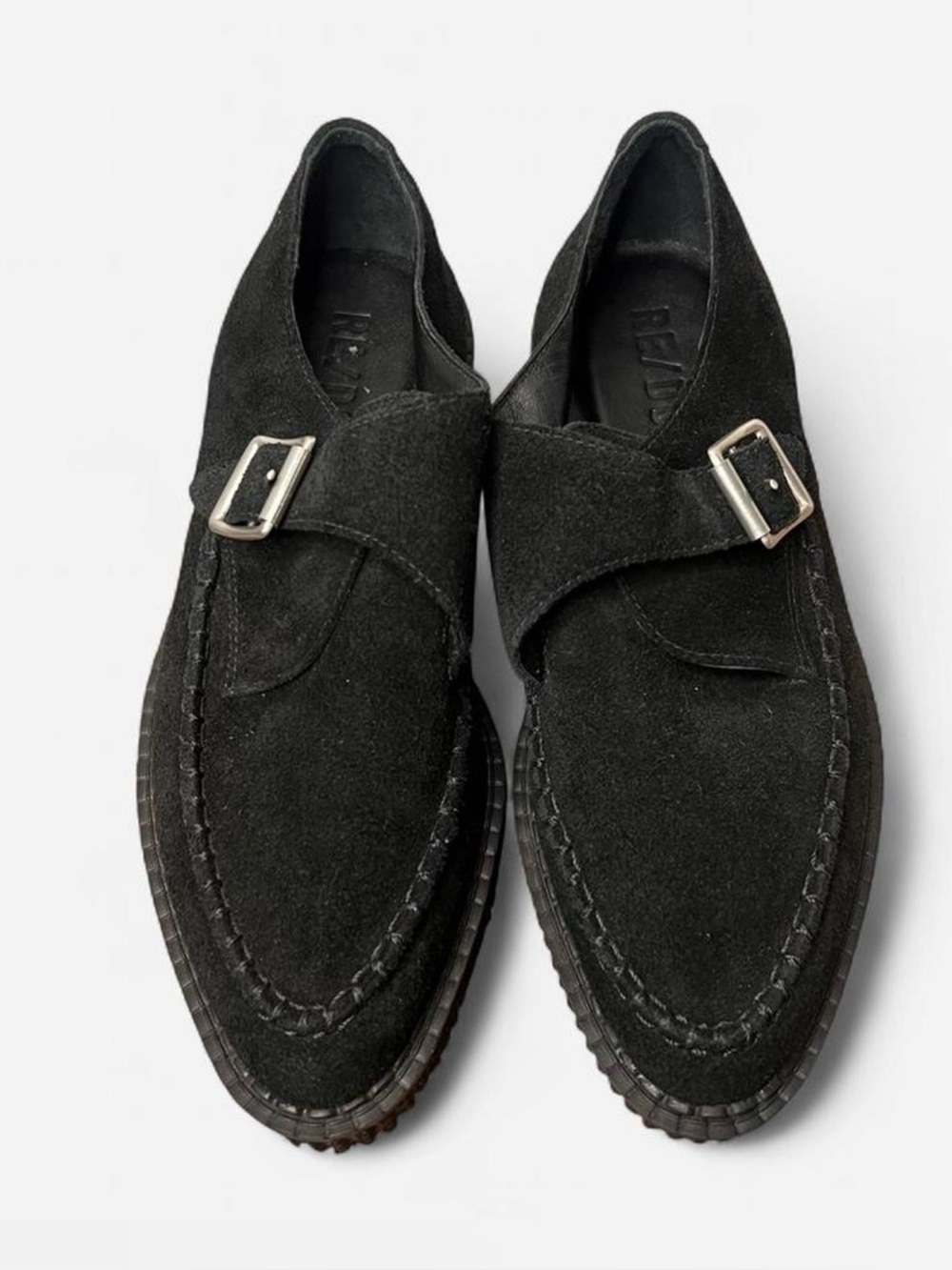 RE/DONE 70s‎ Creeper Black Suede platform shoes Size EU 37 US 7